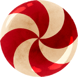 Handdrawn Textured Christmas Candy